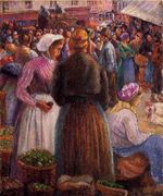 Писсарро Рынок в Понтуаз 1895г